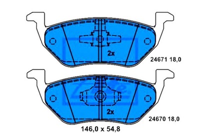 Ate тормозные колодки тормозные ford maverick ford usa escape фото №1