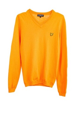 Lyle&Scott sweter Męski wełniany S serek Merino wool