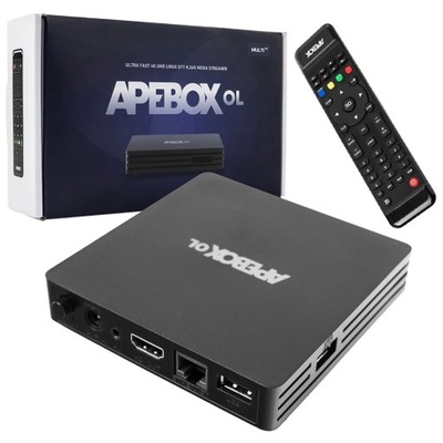 2x Dekoder IPTV 4K HDR Apebox OL Linux OS WiFi KODI Stalker M3U TV internet