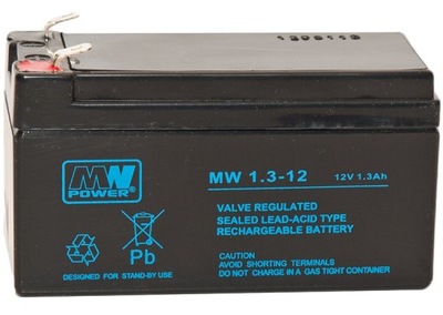 Akumulator MW Power 12 V 1,3 Ah