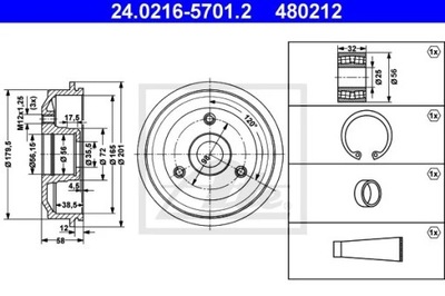 24.0216-5701.2 BEBEN DE FRENADO CITROEN T. AX/SAXO 1,0-1,5 D  