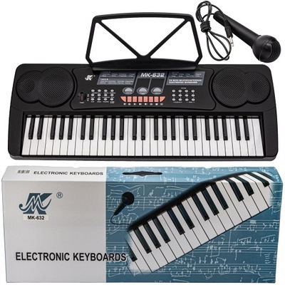 Keyboard Organy 54 Klawisze Zasilacz Mikrofon MK-632 MJeike