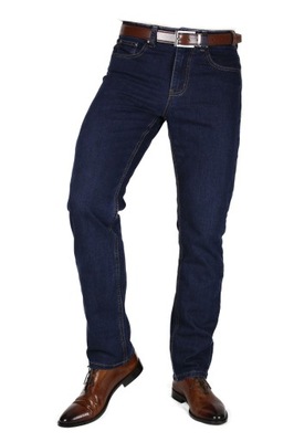 SPODNIE MĘSKIE JEANS GRANATOWE BIG NEW W40 L32 PAS 104-106