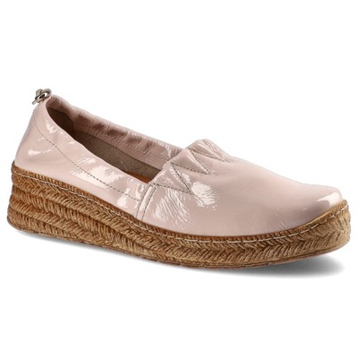 Różowe Espadryle Lemar Damskie Stylowe Modne Buty