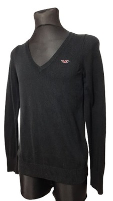 II SWETER HOLLISTER SLIM FIT DOPASOWANY CZARNY M