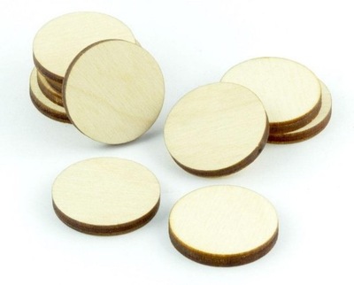 Znaczniki drewniane naturalne okrągłe 15x3mm