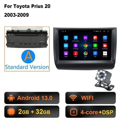 NAWIGATOR GPS ANDROID 13 RADIO DE AUTOMÓVIL CARPLAY PARA TOYOTA PRIUS 2002-2009 2006  