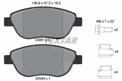 TEXTAR 2398101 КОЛОДКИ ГАЛЬМІВНІ