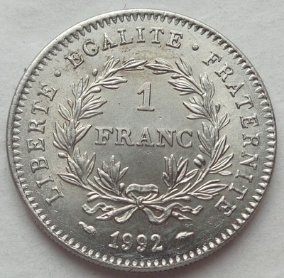 FRANCJA - 1 frank - 1992 - Republika Francuska