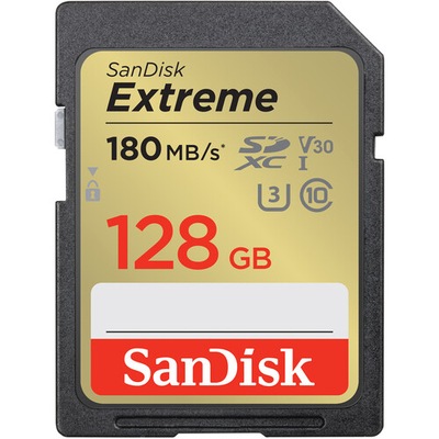 Sandisk Extreme 128GB SDXC 180MB / 90 MB/s C10 V30