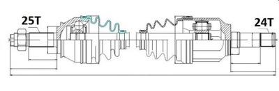 Привідний вал привідна ліва fiat doblo 1.9 1.3jtd ліва фото №1