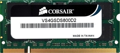 Pamięć RAM SO-DIMM DDR2 CORSAIR 4GB PC2-6400S 800MHz CL6 VS4GSDS800D2