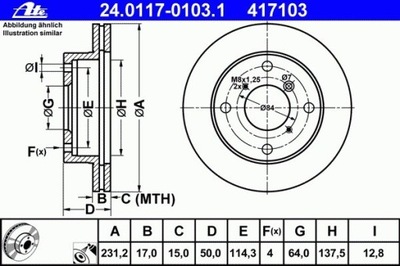 DISCO DE FRENADO PARTE DELANTERA SUZUKI SWIFT 1989- 2001  