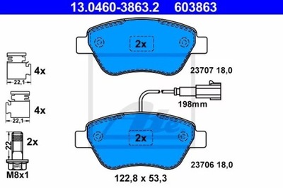 13.0460-3863.2 ZAPATAS HAM.PRZOD FIAT PUNTO EVO 09-  