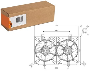 VENTILADOR DEL RADIADOR CON CUERPO NISSAN NV200 NV200 EVALIA TEANA II  