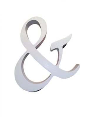 Litera drewniana ozdobna 15cm - &