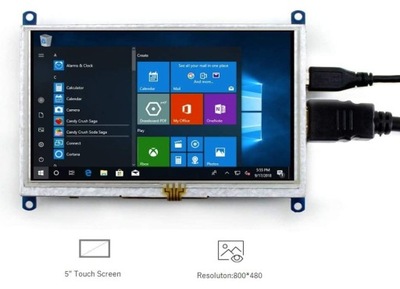 EKKRAN DOTYKOWY LCD TFT WAVESHARE 800X480px