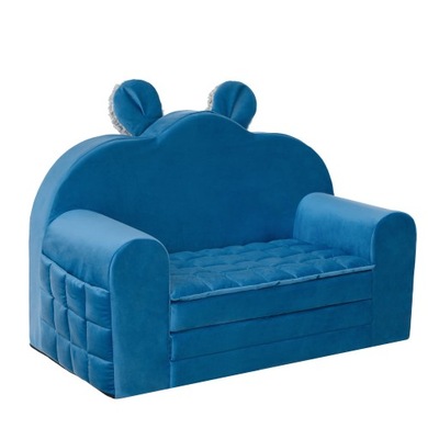 Kanapa mała sofa różne kolory dla małego dziecka 71x35x48cm niebieska