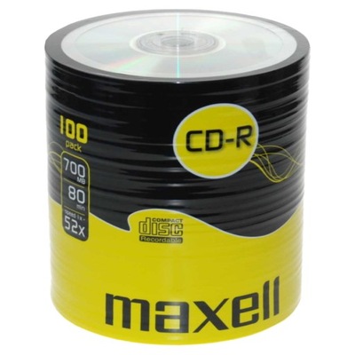 MAXELL CD-R 700MB x 52 opakowanie 100 szt spin