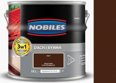 NOBILES FARBA DACH I RYNNA BRĄZ CZEKOLADOWY 10L