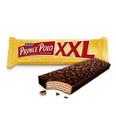 Prince Polo XXL Classic kakaowe kruchy wafelek, baton oblany czekoladą 50 g