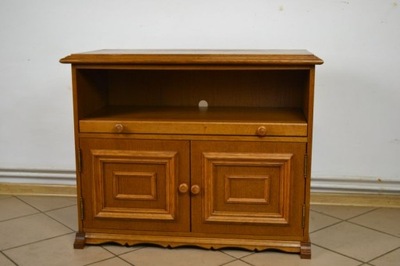 SZAFKA DĘBOWA, ZGRABNA KOMÓDKA, RTV, POD TELEWIZOR