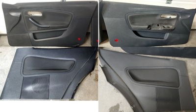 FORRO MAPAS DE PUERTA PARTE DELANTERA PARTE TRASERA SEAT IBIZA 6L 02-08R NEGRAS 3 DE PUERTA  