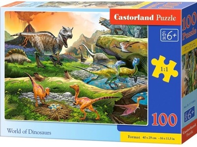 Castorland puzzle świat dinozaurów 100 elementów