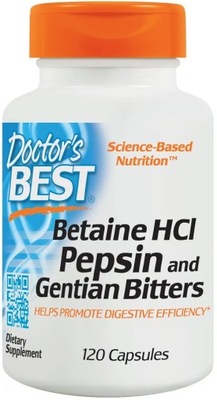 Doctor's Best Betaina HCL Pepsyna 120 kapsułek