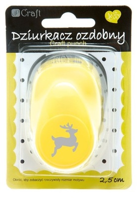 Dziurkacz ozdobny dekoracyjny 2,5 cm renifer