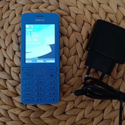 Telefon Nokia 206 z ładowarką DUAL SIM *polskie menu* bez simlocka
