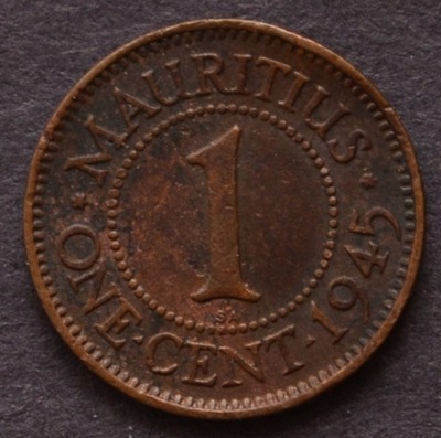 Mauritius - 1 cent 1945