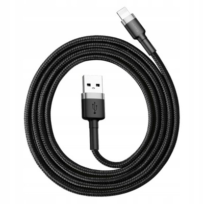 Kabel USB - Lightning 2m gray/bk 1,5A oplot Baseus