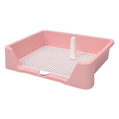 Toaleta szkoleniowa dla zwierząt z odpinaną kratką Taca dla szczeniąt, różowa
