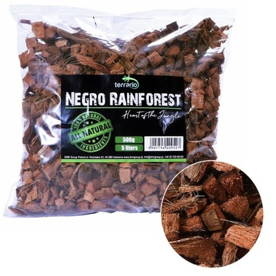 Terrario Negro Rainforest 5l 500g - podłoże zrębki