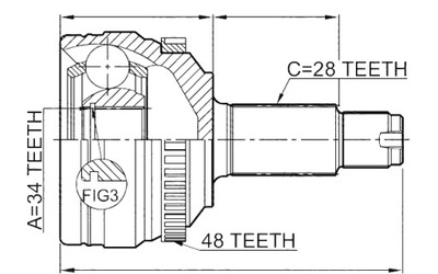 ШАРНИР ВНЕШНИЙ SSANGYONG ACTYON, KORANDO 10-13