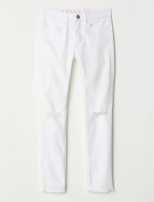 H&M Spodnie z diagonalu Skinny fit 170 cm