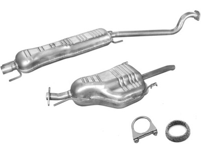 OPEL ASTRA G 2.0D (SEDAN - 1998-2003) TWO SILENCERS + GASKET + STRAP  