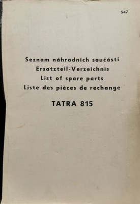 Tatra 815 Katalog części zamiennych