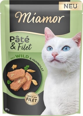 MIAMOR Pate and Filet with Game kawałki filetów z dziczyzną 85 g