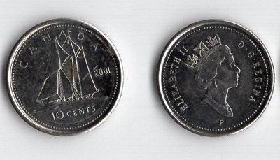 KANADA 2001 10 CENTS