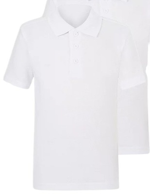 GEORGE biały t-shirt koszulka POLO regular 98 -104