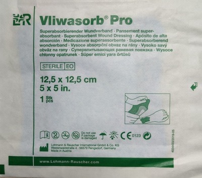 vliwasorb PRO 12,5x12,5cm 1szt. odleżyny owrzodze