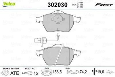 VALEO 302030 VALEO ZAPATAS DE FRENADO FIRST  