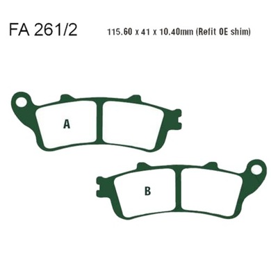 ZAPATAS DE FRENADO EBC FA261/2HH HONDA GL GOLDWING  