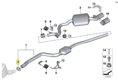 BMW 1 3 5 SERIES X1 X3 X5 X6 PRIEKIS EXHAUST DPF 