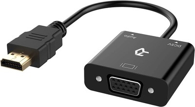 Adapter HDMI -VGA, pozłacany konwerter HDTV 1080p