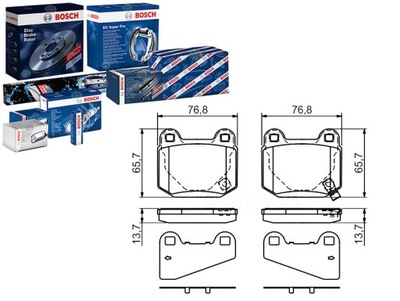 КОЛОДКИ ТОРМОЗНЫЕ BOSCH 4605A050 MR407391 44060CD09