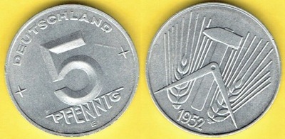 NRD - 5 Pfennig 1952 r. E