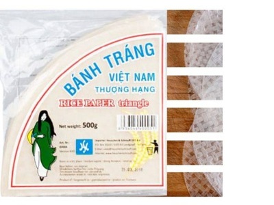 Papier Ryżowy Trójkątny Sajgonki Spring Rolls Kuchnia Azjatycka 500g